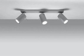 Lampada da soffitto grigia, lunghezza 45 cm Etna - Sollux