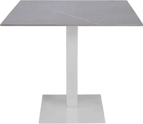 Tavolo da bar ristorante quadrato bianca 80x80 cm Top per esterno effetto Cemento H 75