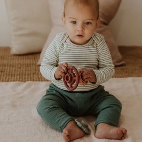 Piramide impilabile con massaggiagengive, colori terra