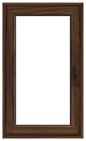 Finestra in PVC effetto legno noce L 80 x H 140 cm, 1 anta apertura a sinistra