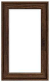 Finestra in PVC noce L 80 x H 140 cm, 1 anta apertura a sinistra
