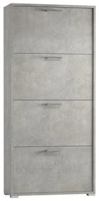 Scarpiera doppia profondità 4 ante doppia profondità L 67 x H 147 x P 28 cm 24 paia, grigio