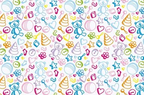 Carta da parati – Giocattoli in colori pastello