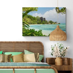 Quadro su tela – Spiaggia meravigliosa sull'isola di La Digue
