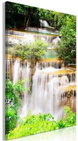 Quadro Paradise Waterfall (1 Part) Vertical  Colore Grigio, Dimensioni e Misure 80x120