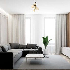 Faretto TUBE 3xE27/15W/230V oro/nero