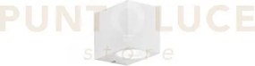 Applique qubo bianca 1 luce attacco gu10 ip54 6,7x9,3x8cm
