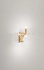 Applique in metallo e alluminio  oro candles led 12w 3000k cri?80 2...