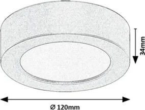 Rabalux 75074 - Plafoniera LED da bagno SHAUN PLUS 7W/230V Ø 12 cm IP44, nera