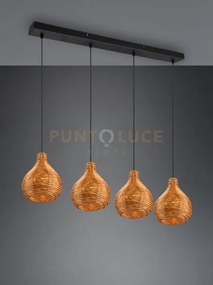 Sprout sospensione 4 diffusori in sisal colore naturale l. 85cm