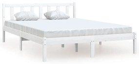 Giroletto legno massello bianco 135x190 cm 4ft6 double