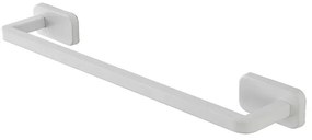 Portasciugamani a muro 45 cm in acciaio inox bianco con doppio fissaggio