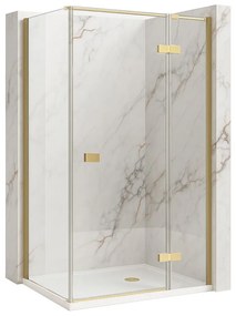 Cabina doccia Rea Atlas 90x80 Brush Gold