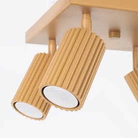 Faretto dorato 25x25 cm Gleam – Sollux