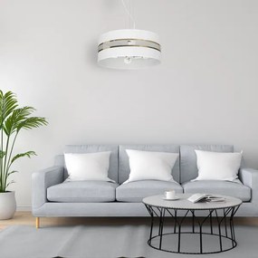 Lampadario su corda ULTIMO 3xE27/60W/230V bianco