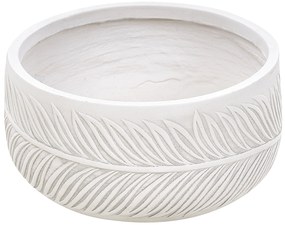 Vaso da fiori argilla bianco sporco 35 x 35 x 19 cm FTERO Beliani
