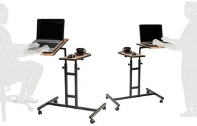 Tavolo regolabile GLEN 87x67 cm marrone/nero