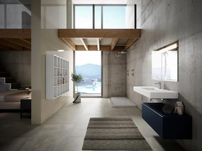Mobile sottolavabo e lavabo Element per vasca centrale blu navy L 80 cm