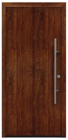 Porta d'ingresso HORMANN ISO PRO SECUR L 80 x H 210 cm rovere scuro tirare a sinistra