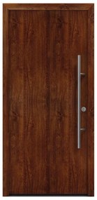 Portoncino d'ingresso HORMANN Iso Pro Secur 010 L 80 x H 210 cm in acciaio rovere scuro, apertura tirare a destra