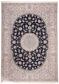 Nain Tappeto 250 x 350 Blu (Iran) Annodato A Mano
