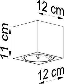 Applique da soffitto BLAKE per lampade AR111 in Alluminio