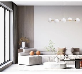 Lampadario a sospensione con filo FIRA 5xE27/60W/230V nero