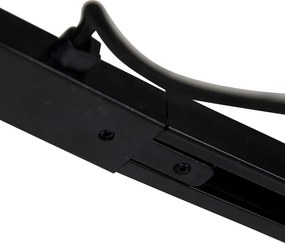 Alimentatore per binario monofase con piastra di montaggio quadrata nero - Jeana