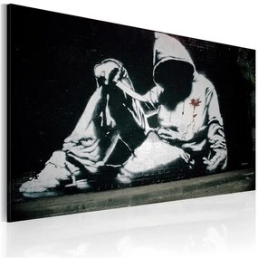 Quadro  Assassino in incognito (Banksy)  Colore Nero, Dimensioni e Misure 60x40