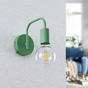 Lindby Erivana applique con interruttore, verde chiaro