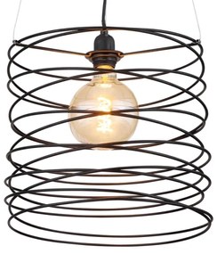 Globo 15640H - Lampada a sospensione su cavo TILLY 1xE27/60W/230V nera