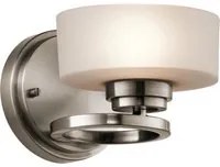 Applique Contemporanea Aleeka Alluminio Peltro Classico Vetro 1 Luce G9 3 Led