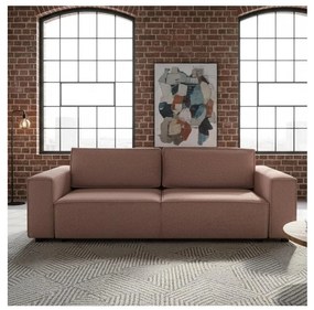 Divano letto 3 posti con contenitore RONDA rosso