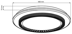 Plafoniera LED dimmerabile da bagno ADELA LED/72W/230V IP44 + +TC