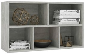 Libreria/Credenza Grigio Cemento 50x25x80 cm Legno Multistrato