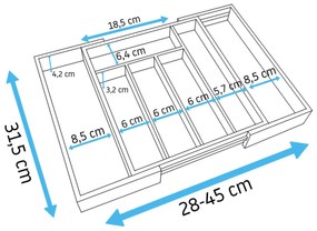 Organizer per cassetti estensibile