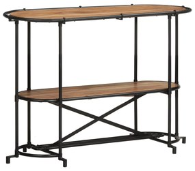Tavolo Consolle 110x42x76 Cm İn Legno Massello Di Acacia /