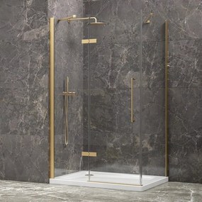 Box doccia 70x120 oro satinato porta battente | KT5000G - KAMALU