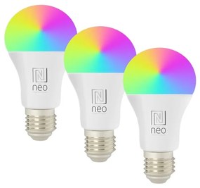Immax NEO 07733CDO-SET 3xLED RGB Lampadina dimmerabile E27/11W/230V Wi-Fi Tuya+RC