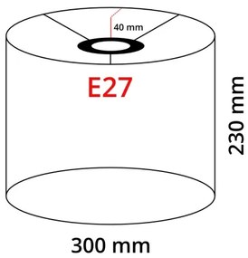 Eglo 32491 - Paralume universale TUNJA E27 diametro 30 cm marrone