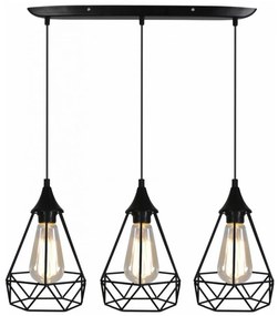 Lampadario a sospensione con filo GRAF 3xE27/60W/230V