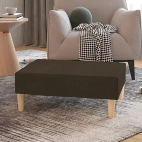 Poggiapiedi Marrone Scuro 78x56x32 Cm İn Tessuto /