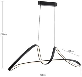Brilagi-LED Lampada a sospensione dimmerabile su cavo TWISTER LED/60W/230V 3000-6000K nera + telecomando