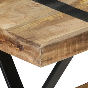 Tavolo da pranzo 140x70x76 cm in legno di mango grezzo