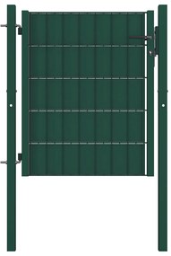 Cancello Per Recinzione İn Pvc E Acciaio 100x81 Cm Verde /
