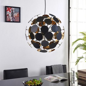 Lampada a sospensione Kinan Lindby, dimmerabile, Nero, Soggiorno / Sala da pranzo, Plastica, Moderno, Lampada a sospensione