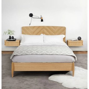 Comodino colore naturale con effetto rovere Farsta – Woodman