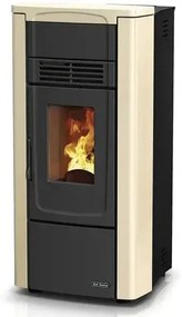 Stufa Pellet GabryElite 9,1 kW Avorio e Bordeaux