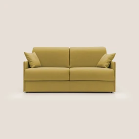 Evans Divano letto matrimoniale in tessuto impermeabile T13 giallo 189 cm (mat. 160x197)