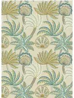 Osborne & Little Carta da parati Ravenala - Petrol/ Gold